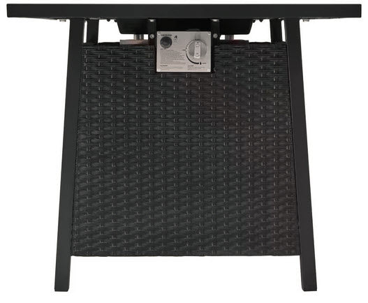 Tucson 30 in. W 50000 Btu Black Steel Propane Outdoor Fire Pit with Lava Rocks