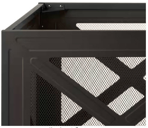 Westbury 25.98 in.W Black Steel Wood Fire Pit w/ Cover, Cooking Grate, Poker Included